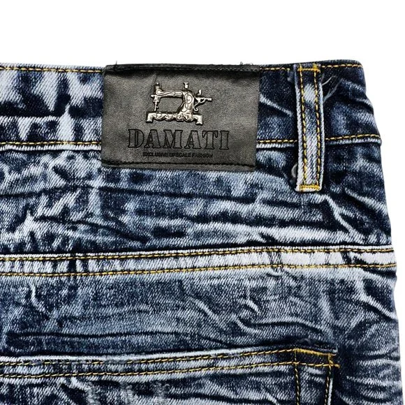 Damati Ripped Denim Moto Style Jean (42)